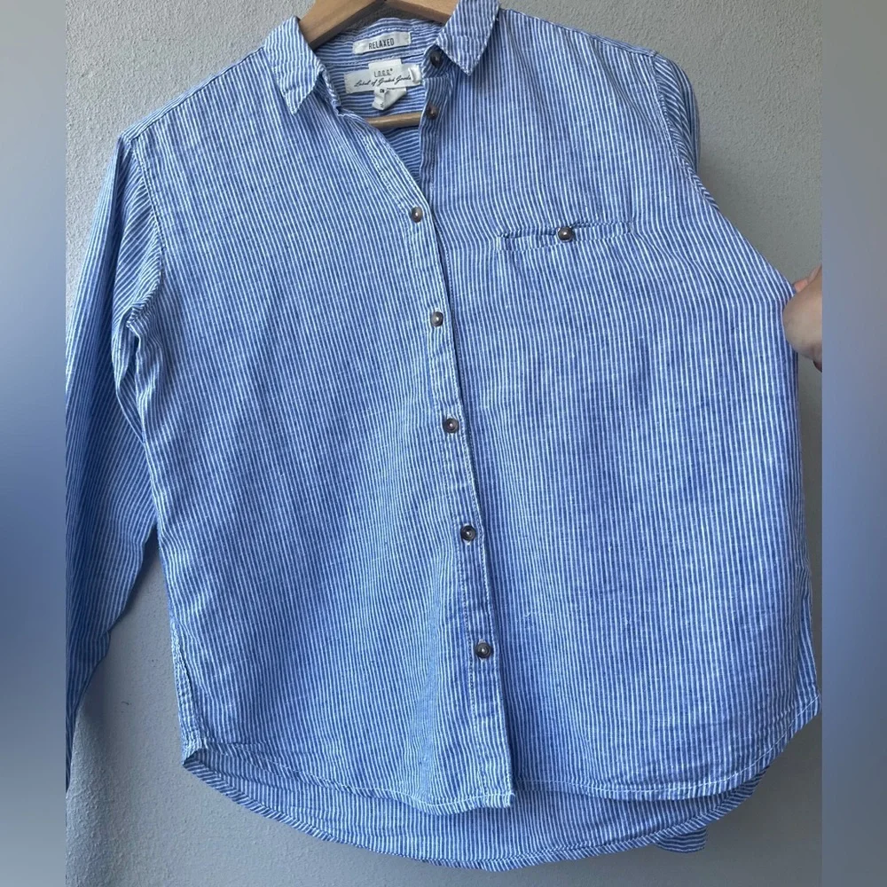 H&M | Striped Linen Blend Shirt - Picture 3 of 16